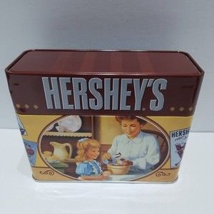Vintage Hersheys 97 Recipe Collector Tin Kisses Milk Chocolate Kitchen Baking
